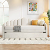 Bellemave Twin Size Upholstered Daybed with Trundle and USB Charging Ports Bellemave